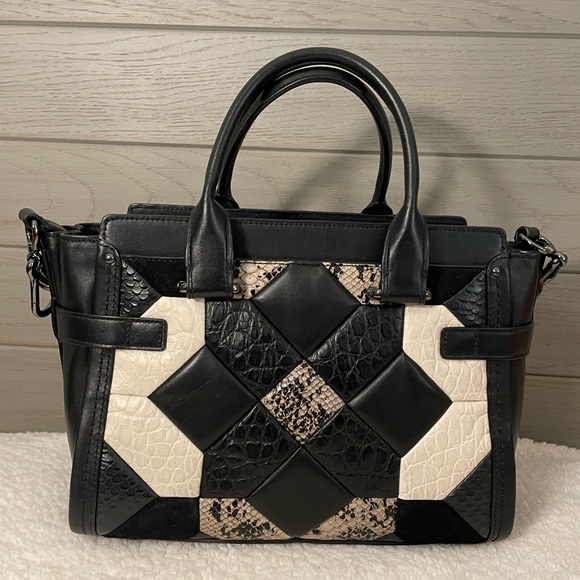 Coach Retail Quilted Exotic Swagger 27 - Rare item in black white and snakeskin - Picture 2 of 13